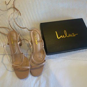 Lulu's Nude Block Heels NEW